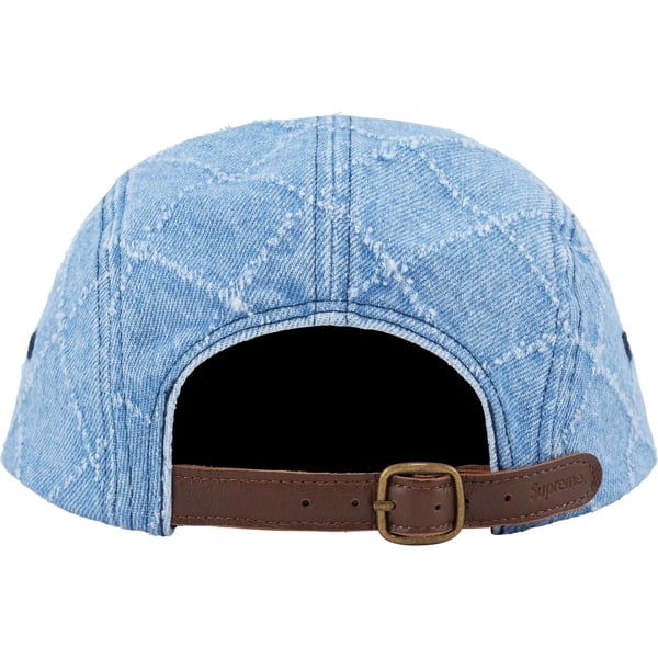 Supreme Punched Denim Camp Cap - Washed Indigo (front)