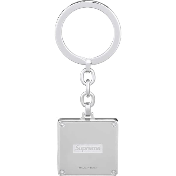 Supreme Puzzle Keychain - Silver (front)