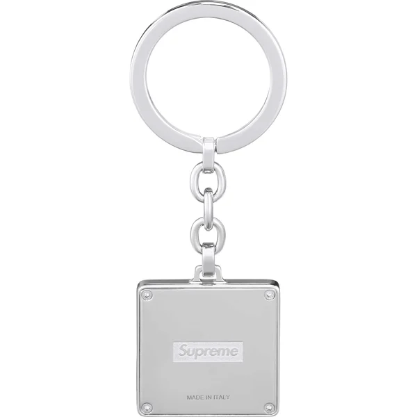Supreme Puzzle Keychain - Silver (front)