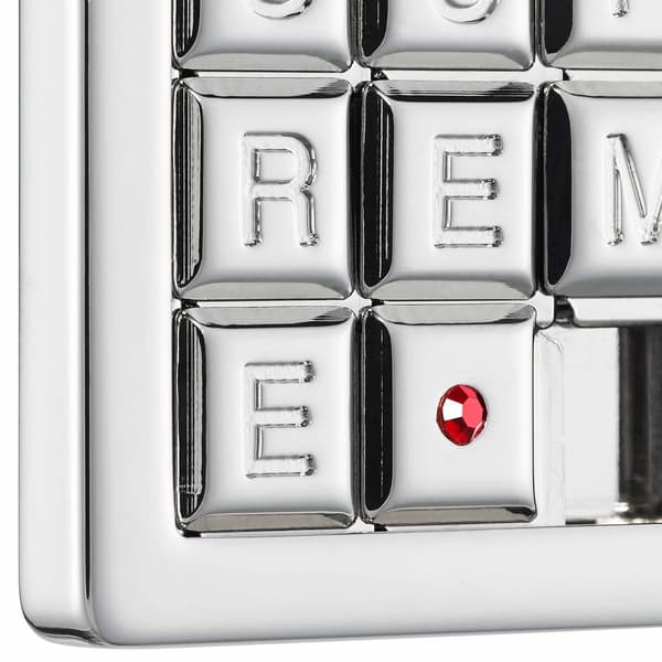 Supreme Puzzle Keychain - Silver (front)