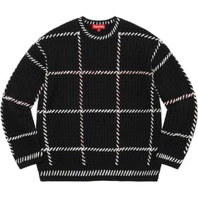 Supreme Quilt Stitch Sweater Black