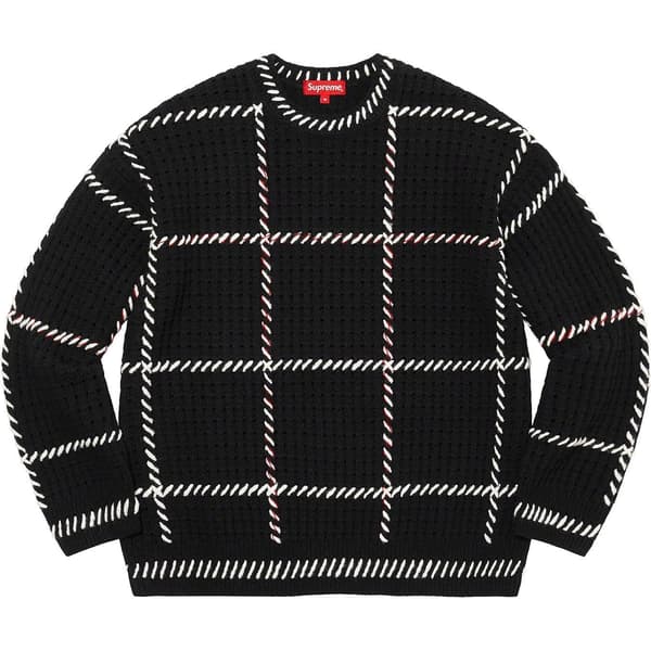 Supreme Quilt Stitch Sweater - Black (front)