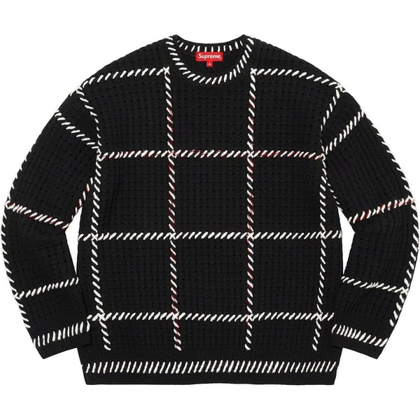 Supreme Quilt Stitch Sweater - Black (front)