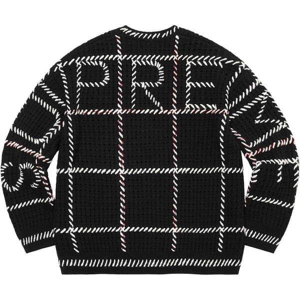 Supreme Quilt Stitch Sweater - Black (front)