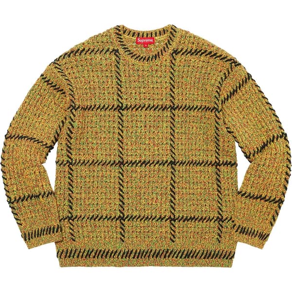 Supreme Quilt Stitch Sweater - Yellow (front)