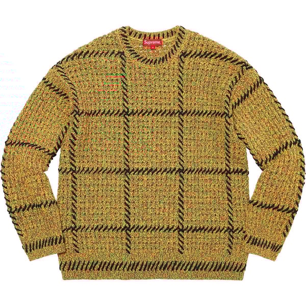 Supreme Quilt Stitch Sweater - Yellow (front)