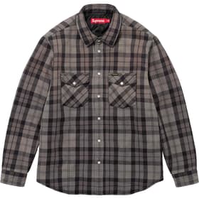 Supreme Quilted Flannel Snap Shirt Black