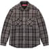 Supreme Quilted Flannel Snap Shirt - Black (front)