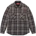 Supreme Quilted Flannel Snap Shirt - Black (front)