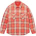 Supreme Quilted Flannel Snap Shirt - Orange (front)