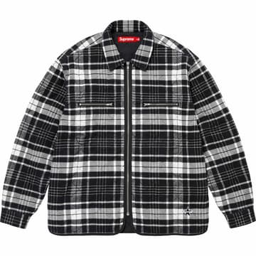Supreme Quilted Flannel Zip Up Shirt