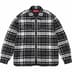 Supreme Quilted Flannel Zip Up Shirt - Black (front)