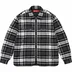Supreme Quilted Flannel Zip Up Shirt - Black (front)