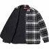 Supreme Quilted Flannel Zip Up Shirt - Black (front)