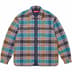 Supreme Quilted Flannel Zip Up Shirt - Multicolor (front)
