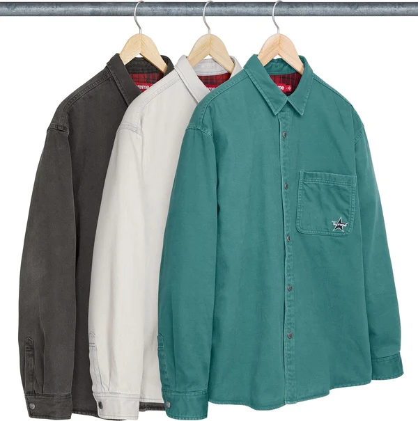 Supreme Quilted Lined Denim Snap Shirt - Product Image