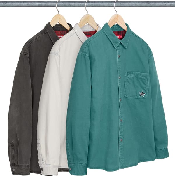 Supreme Quilted Lined Denim Snap Shirt - Product Image