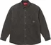 Supreme Quilted Lined Denim Snap Shirt - Black (front)