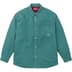 Supreme Quilted Lined Denim Snap Shirt - Dusty Teal (front)