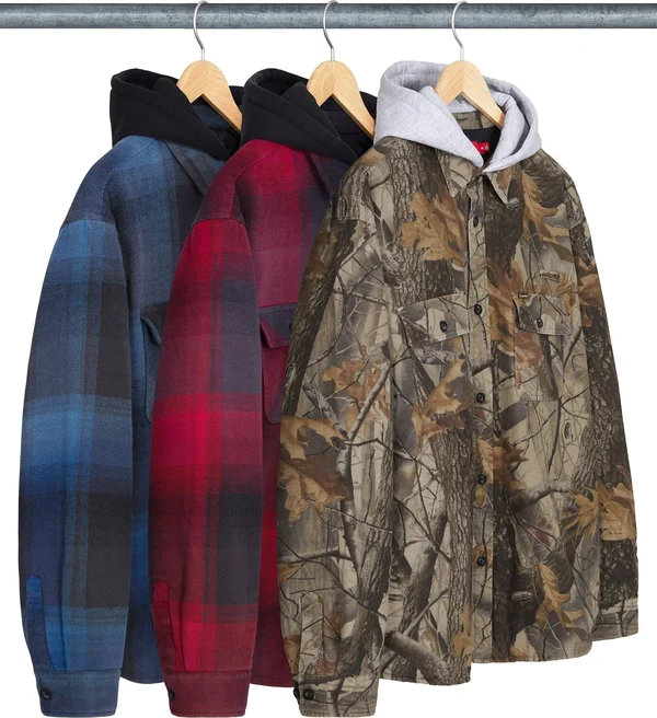 Supreme Quilted Lined Hooded Flannel Shirt - Product Image