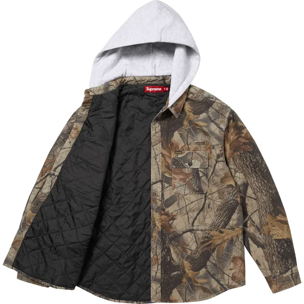 Supreme Quilted Lined Hooded Flannel Shirt - Realtree® Hardwoods Camo (front)