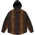 Supreme Quilted Lined Hooded Velvet Shirt - Tiger (front)