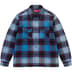 Supreme Quilted Plaid Shirt - Blue (front)