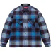 Supreme Quilted Plaid Shirt - Blue (front)