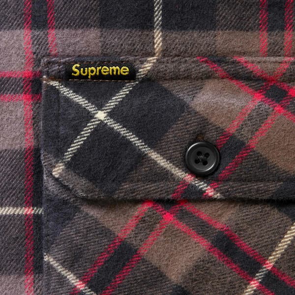 Supreme Quilted Plaid Shirt - Grey (front)