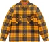 Supreme Quilted Plaid Shirt - Yellow (front)