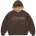 Supreme Quilted Zip Up Hooded Sweatshirt - Dark Brown (front)