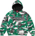 Supreme Quilted Zip Up Hooded Sweatshirt - Green Camo (front)