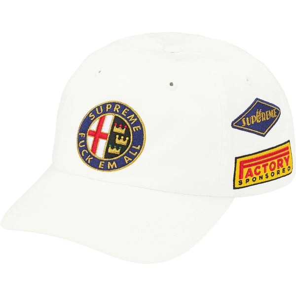 Supreme Racing 6-Panel - White (front)