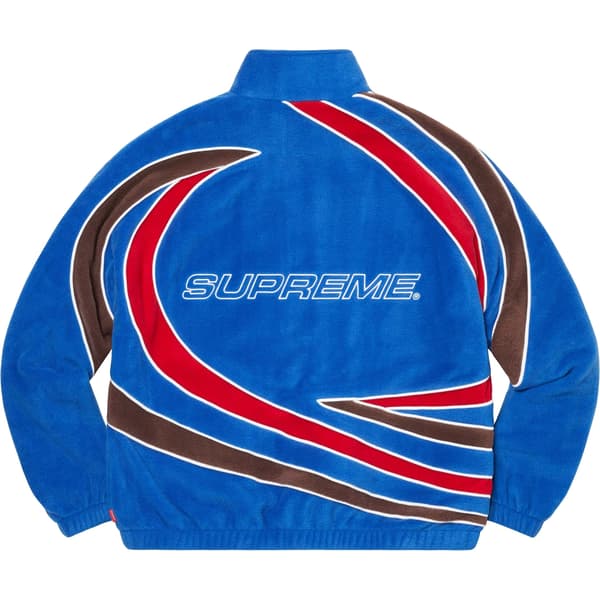 Supreme Racing Fleece Jacket - Blue (front)