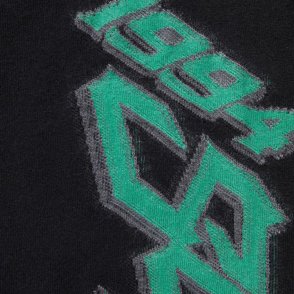 Supreme Racing Intarsia L/S Top - Black (front)