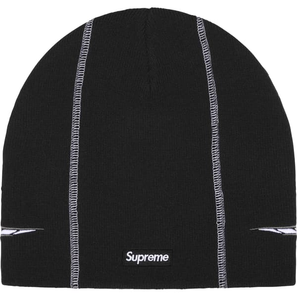 Supreme Racing Panel Beanie - Black (front)
