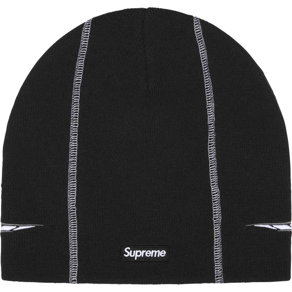 Supreme Racing Panel Beanie - Black (front)