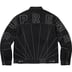 Supreme Radial Embroidered Denim Trucker Jacket - Black (front)