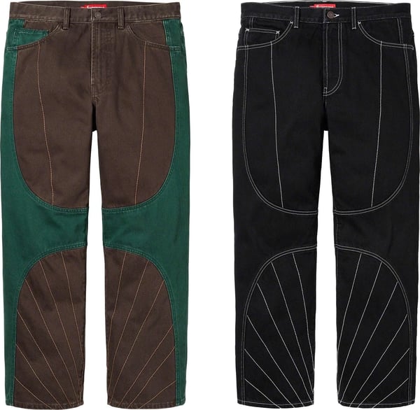 Supreme Radial Embroidered Loose Fit Jean - Product Image