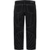 Supreme Radial Embroidered Loose Fit Jean - Black (front)