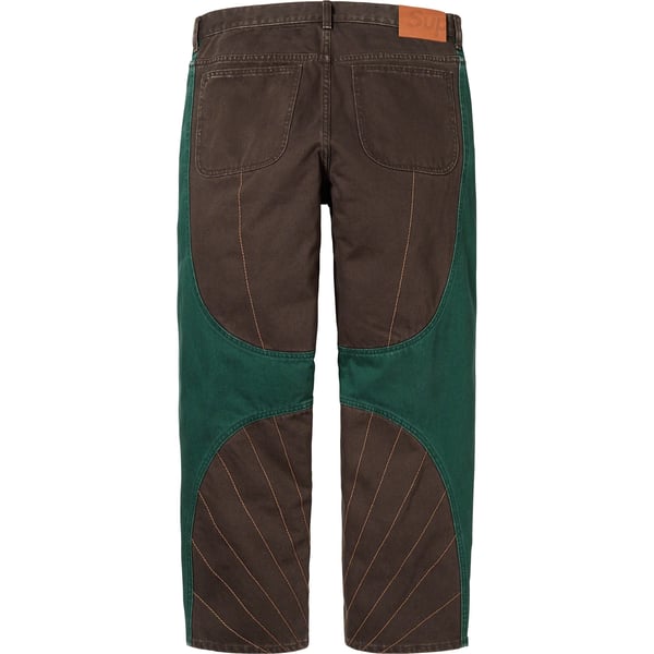 Supreme Radial Embroidered Loose Fit Jean - Brown (front)