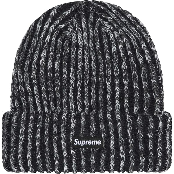 Supreme Rainbow Loose Gauge Beanie - Black (front)