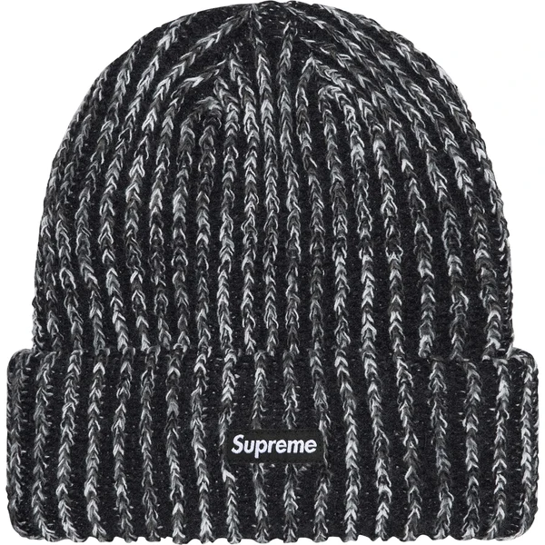 Supreme Rainbow Loose Gauge Beanie - Black (front)