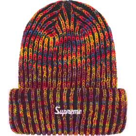 Supreme Rainbow Loose Gauge Beanie Black