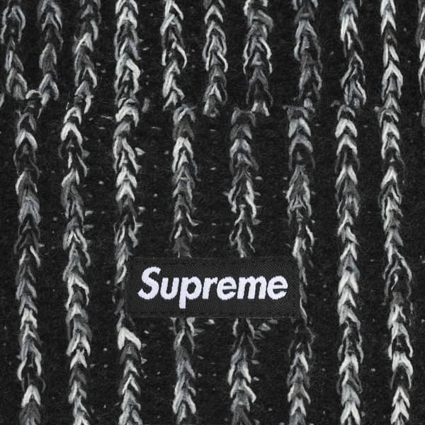 Supreme Rainbow Loose Gauge Beanie - Black (front)