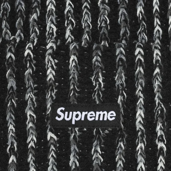 Supreme Rainbow Loose Gauge Beanie - Black (front)