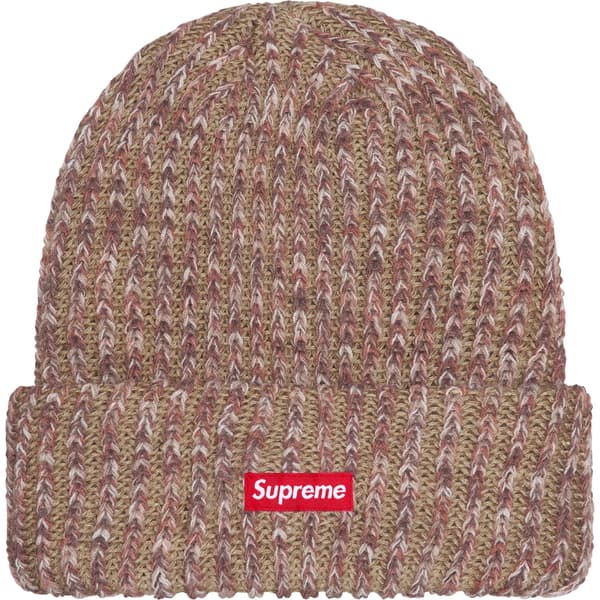Supreme Rainbow Loose Gauge Beanie - Tan (front)