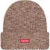 Supreme Rainbow Loose Gauge Beanie - Tan (front)