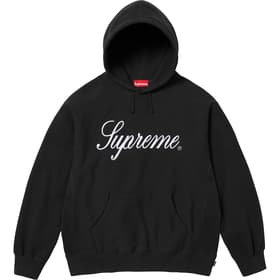 Supreme Raised Script Hooded Sweatshirt Black