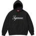 Supreme Raised Script Hooded Sweatshirt - Black (front)